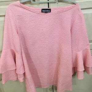 Ronnie Salloway Women’s Pink Bell Sleeve Blouse Women’s Small